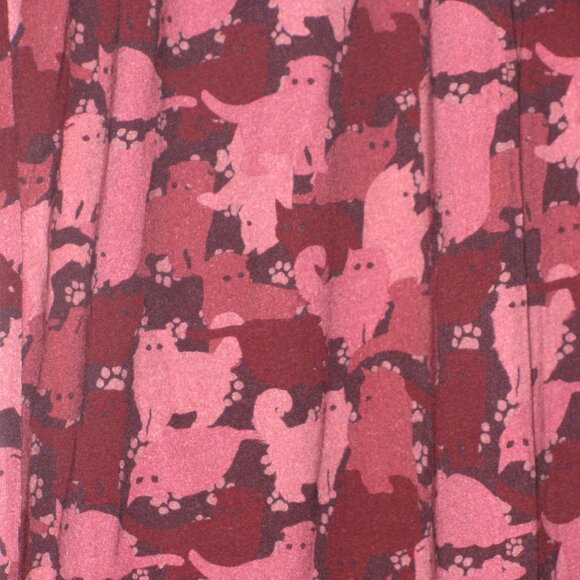 Cat Sleepwear Set NWT $80 Medium Cats Kittens Top & Pajama Pants Burgandy Wine - Picture 9 of 9